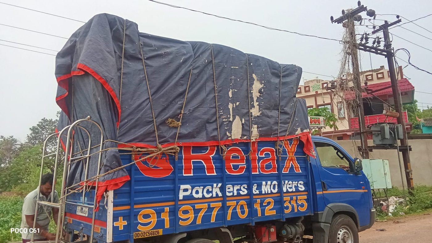 Branded Relax Packers truck loaded for transit